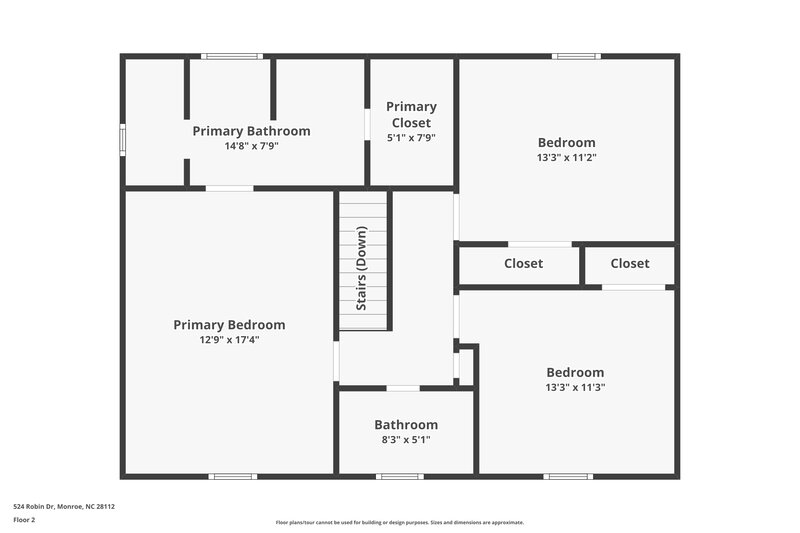 1,915/Mo, 524 Robin Dr Monroe, NC 28112 Floor Plan View 2