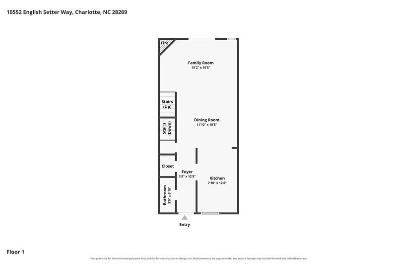 2,000/Mo, 10552 English Setter Way Charlotte, NC 28269 Floorplan View 2
