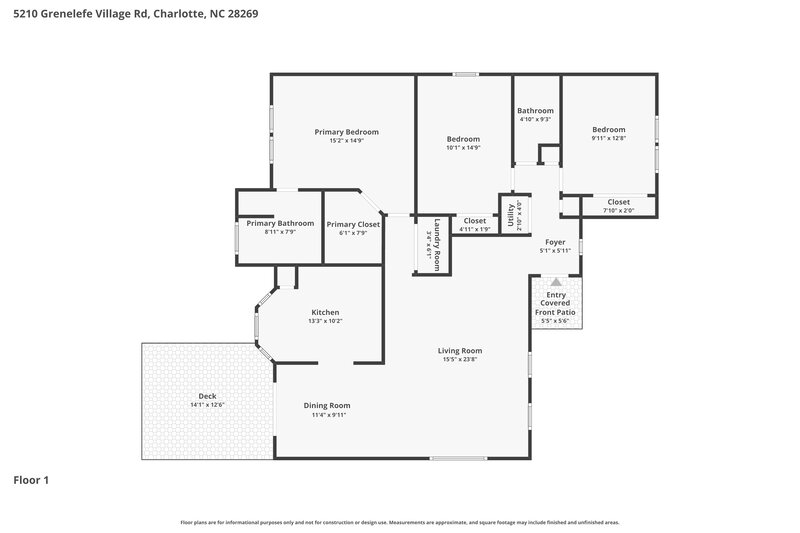 1,965/Mo, 5210 Grenelefe Village Rd Charlotte, NC 28269 Floor Plan View
