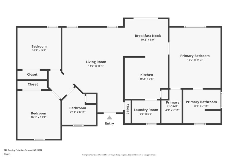 3,060/Mo, 820 Turning Point Ln Concord, NC 28027 Floor Plan View