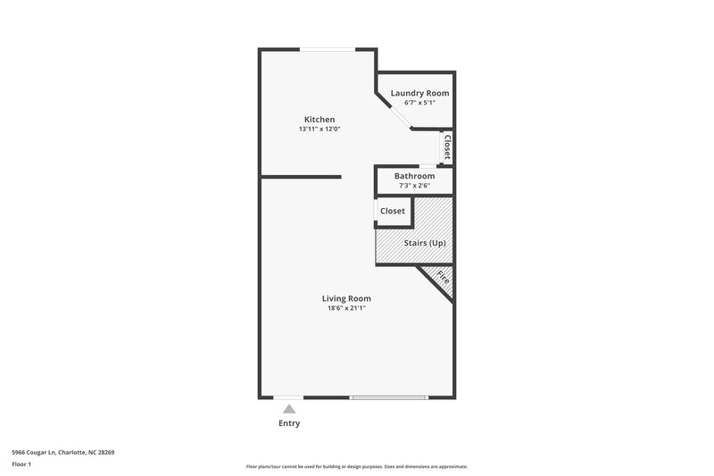1,635/Mo, 5966 Cougar Ln Charlotte, NC 28269 Floor Plan View