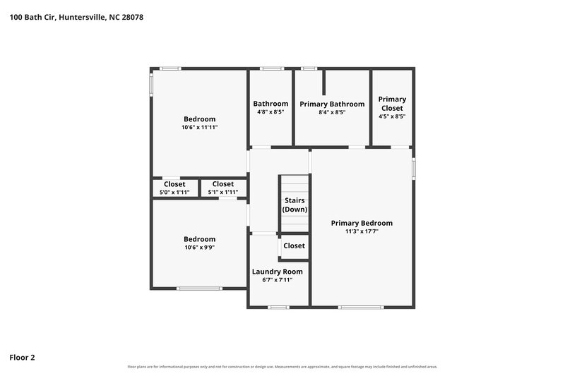 2,270/Mo, 100 Bath Cir Huntersville, NC 28078 Floor Plan View 2