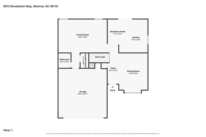 1,935/Mo, 5012 Revelation Way Monroe, NC 28110 Floor Plan View