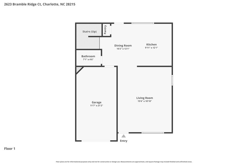 2,760/Mo, 2623 Bramble Ridge Ct Charlotte, NC 28215 Floorplan View