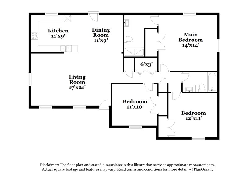 1,685/Mo, 109 Colonial Cir Wingate, NC 28174 Floor Plan View