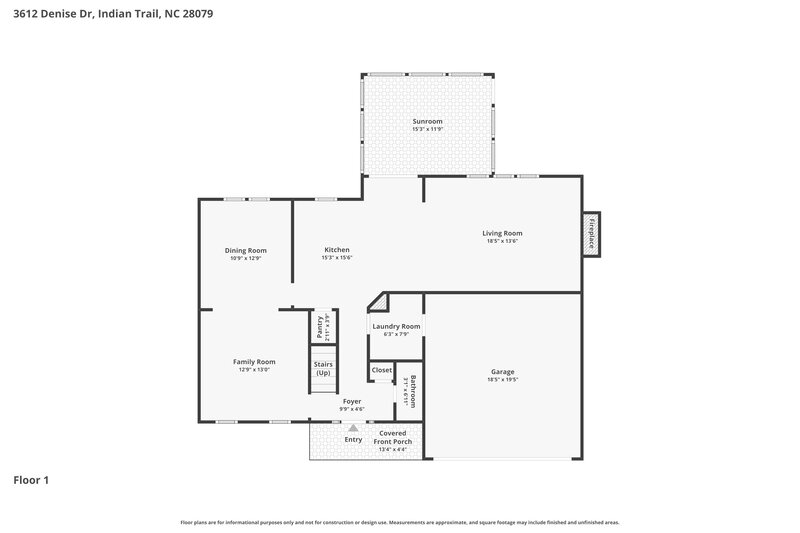 2,300/Mo, 3612 Denise Dr Indian Trail, NC 28079 Floor Plan View 2
