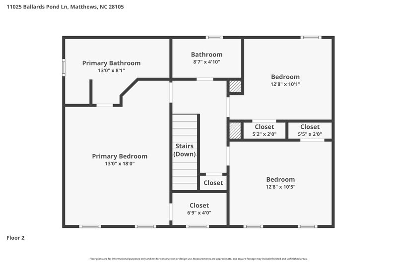 2,200/Mo, 11025 Ballards Pond Ln Matthews, NC 28105 Floor Plan View 2