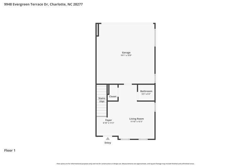 2,445/Mo, 9948 Evergreen Terrace Dr Charlotte, NC 28277 Floor Plan View