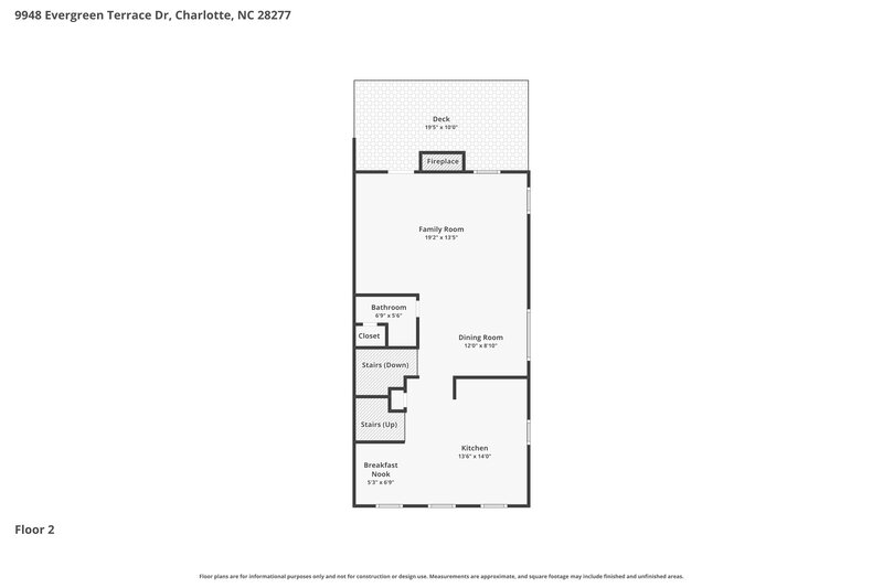 2,445/Mo, 9948 Evergreen Terrace Dr Charlotte, NC 28277 Floor Plan View 2