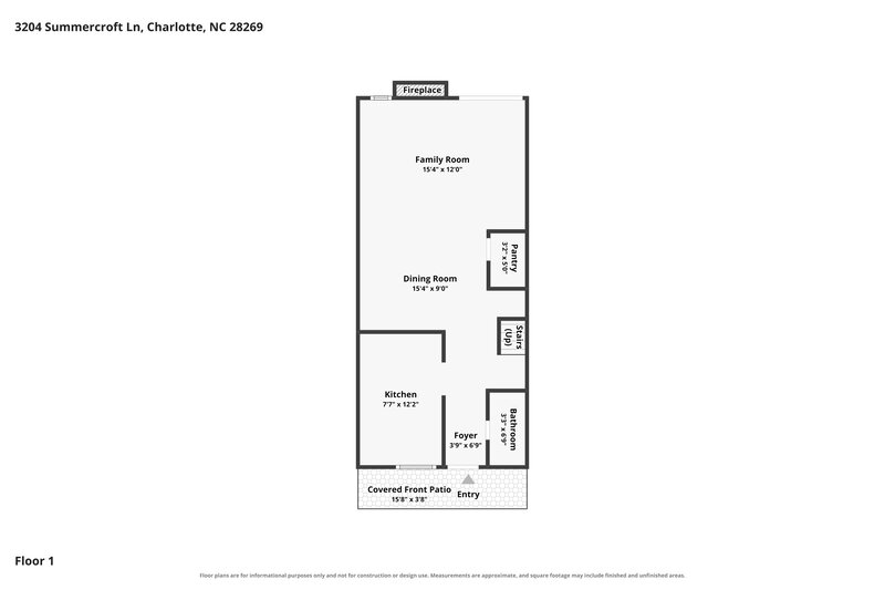1,685/Mo, 3204 Summercroft Ln Charlotte, NC 28269 Floor Plan View