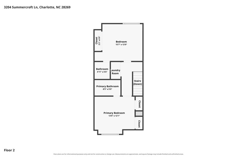 1,685/Mo, 3204 Summercroft Ln Charlotte, NC 28269 Floor Plan View 2