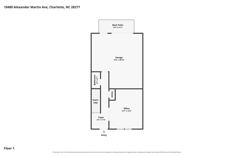 2,245/Mo, 10480 Alexander Martin Ave Charlotte, NC 28277 Floor Plan View 2