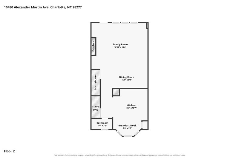 2,245/Mo, 10480 Alexander Martin Ave Charlotte, NC 28277 Floor Plan View 3