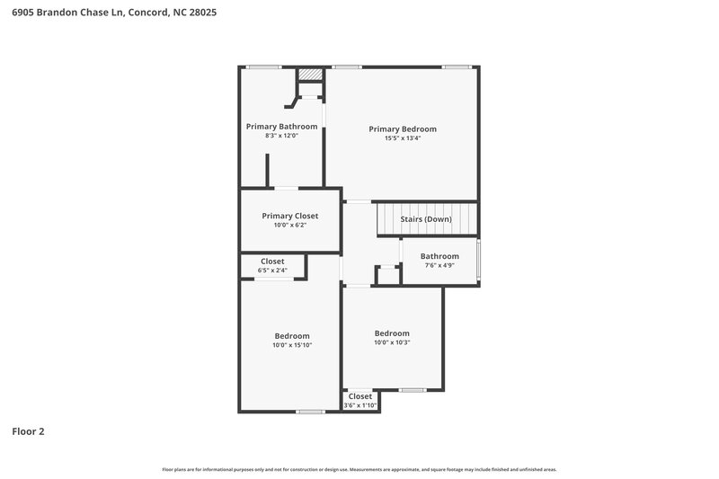 2,055/Mo, 6905 Brandon Chase Ln Concord, NC 28025 Floorplan View 2