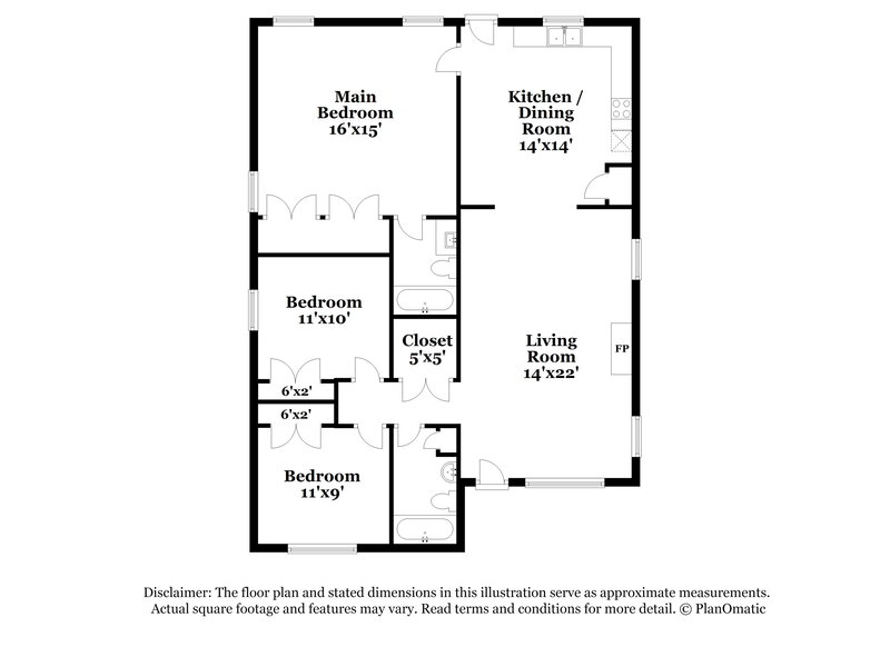 1,680/Mo, 3220 Elliot Jacob Ave Kannapolis, NC 28083 Floor Plan View