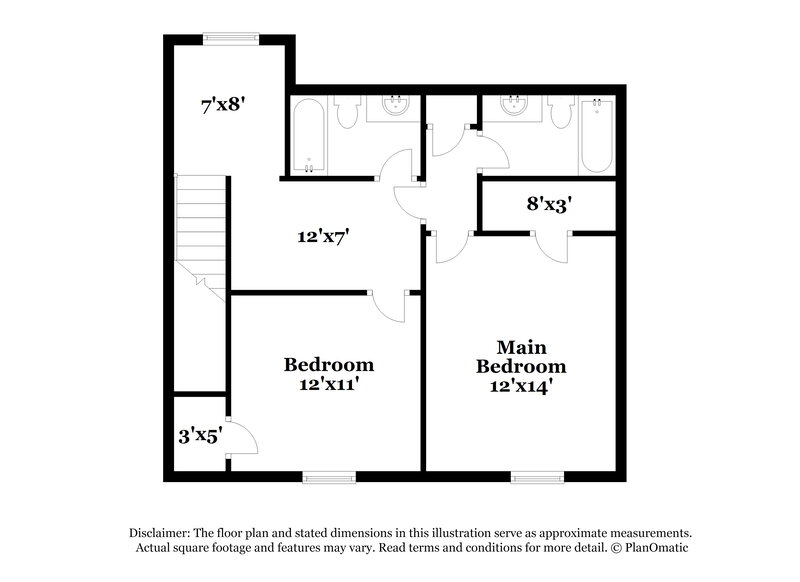 1,845/Mo, 5805 Greenway Vista Ln Charlotte, NC 28216 Floor Plan View 2