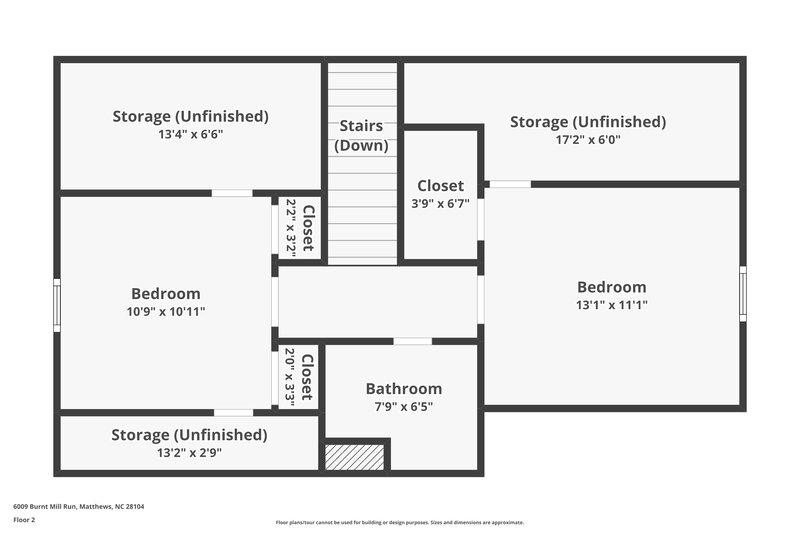 2,030/Mo, 6009 Burnt Mill Run Matthews, NC 28104 Floorplan View 2