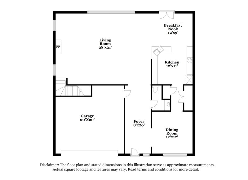 1,925/Mo, 2894 Deep Cove Dr NW Concord, NC 28027 Floor Plan View