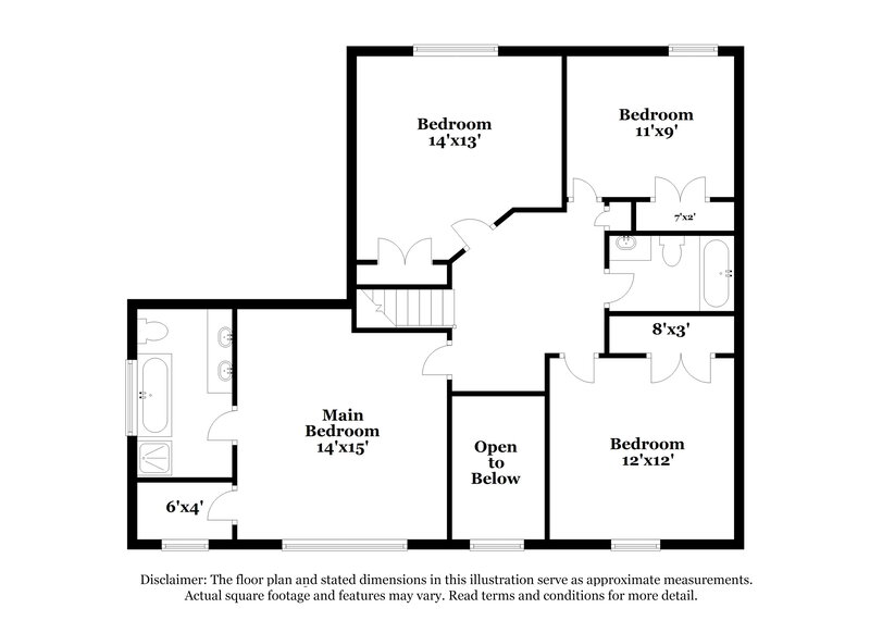 1,925/Mo, 2894 Deep Cove Dr NW Concord, NC 28027 Floor Plan View 2
