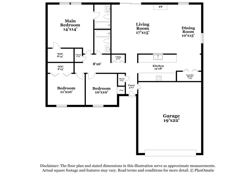 1,950/Mo, 10809 Balbriggan Ct Charlotte, NC 28262 Floor Plan View