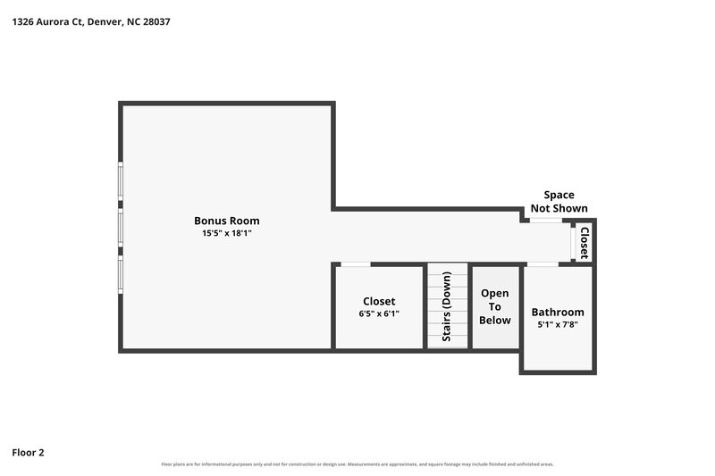 2,335/Mo, 1326 Aurora Ct Denver, NC 28037 Floor Plan View 2