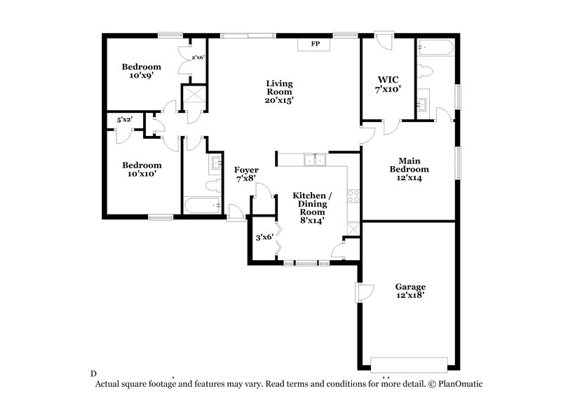 1,820/Mo, 4204 Compton Ct Indian Trail, NC 28079 Floor Plan View