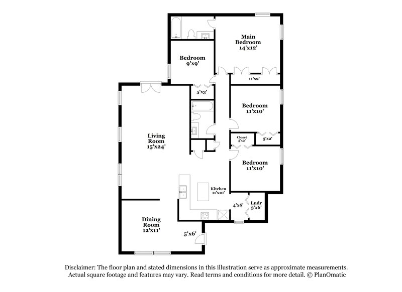 1,770/Mo, 542 Pullman St SW Concord, NC 28025 Floor Plan View