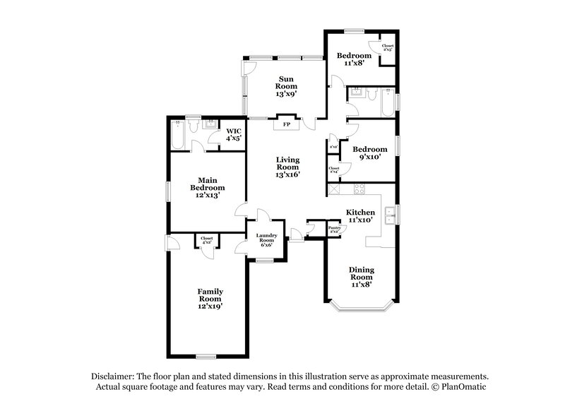 1,870/Mo, 4907 Hunters Knoll Dr Monroe, NC 28110 Floor Plan View
