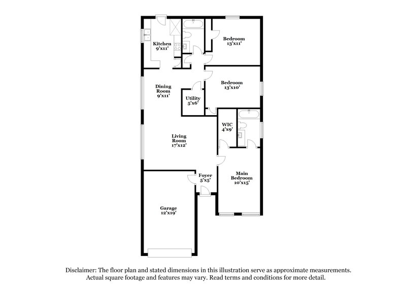 1,690/Mo, 4006 Salmon River Dr Monroe, NC 28110 Floor Plan View