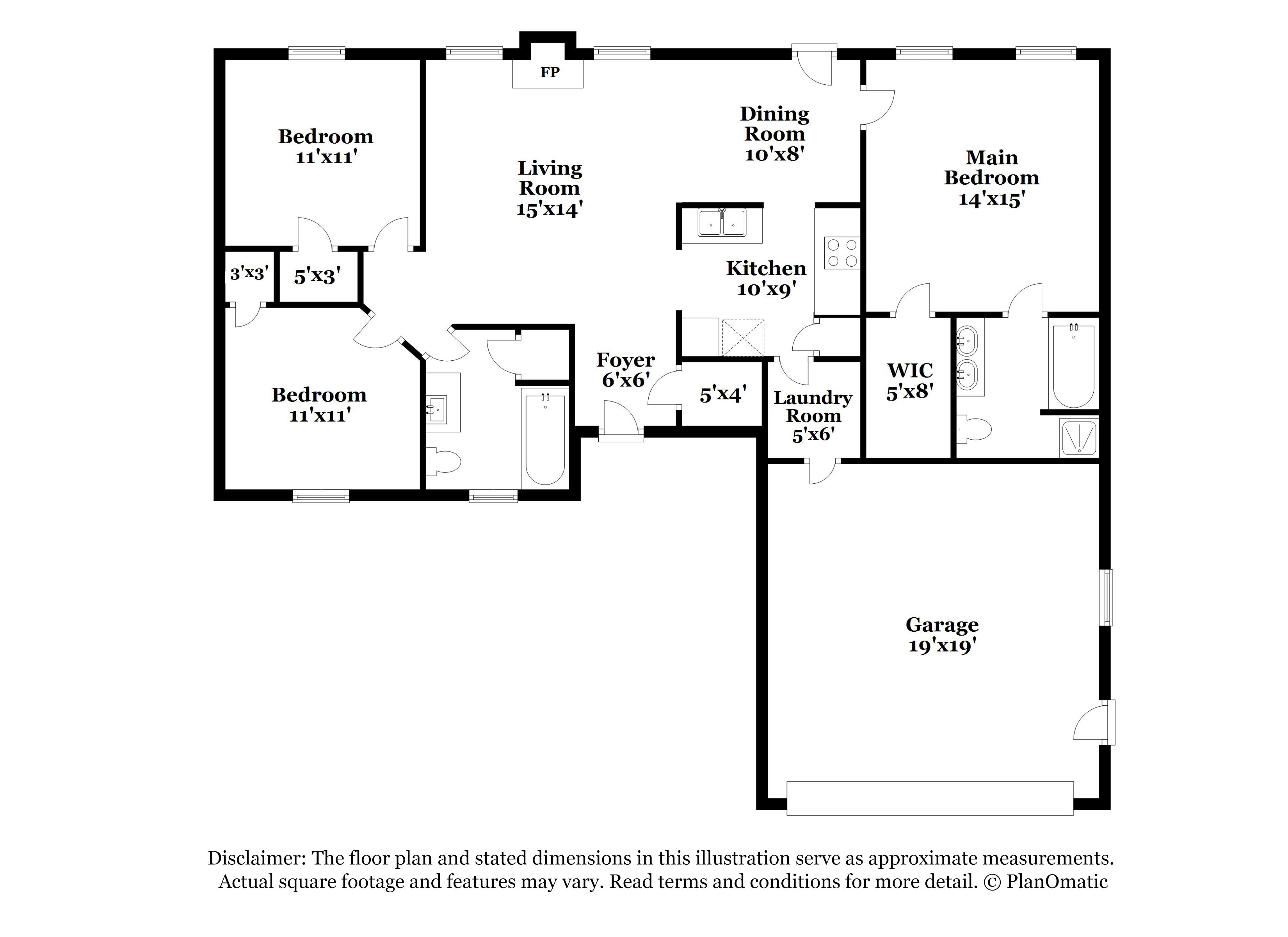 1,900/Mo, 6262 Morehead Rd Harrisburg, NC 28075 Floorplan View