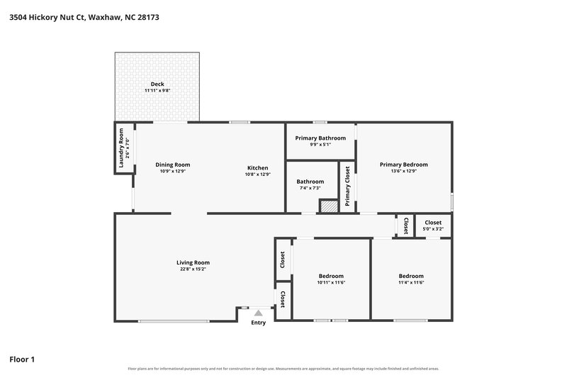 2,340/Mo, 3504 Hickory Nut Ct Waxhaw, NC 28173 Floor Plan View