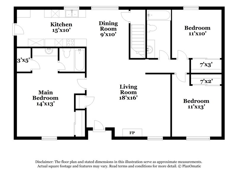3,060/Mo, 1415 Anderson St Gastonia, NC 28054 Floorplan View
