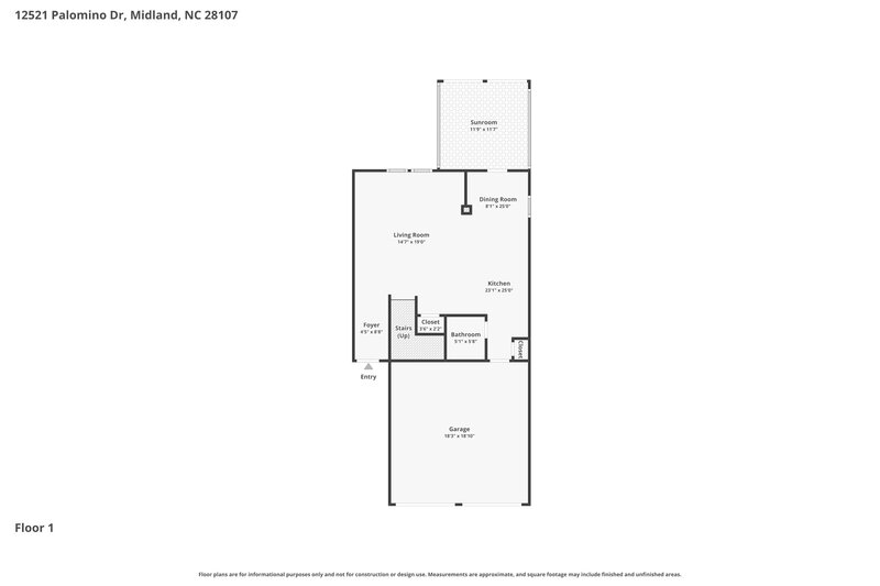 2,105/Mo, 12521 Palomino Dr Midland, NC 28107 Floor Plan View