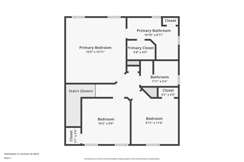 1,795/Mo, 10433 Battle Ct Charlotte, NC 28215 Floorplan View 2