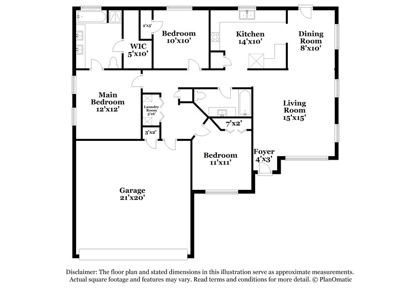 1,925/Mo, 409 Funderburk Rd Wingate, NC 28174 Floorplan View