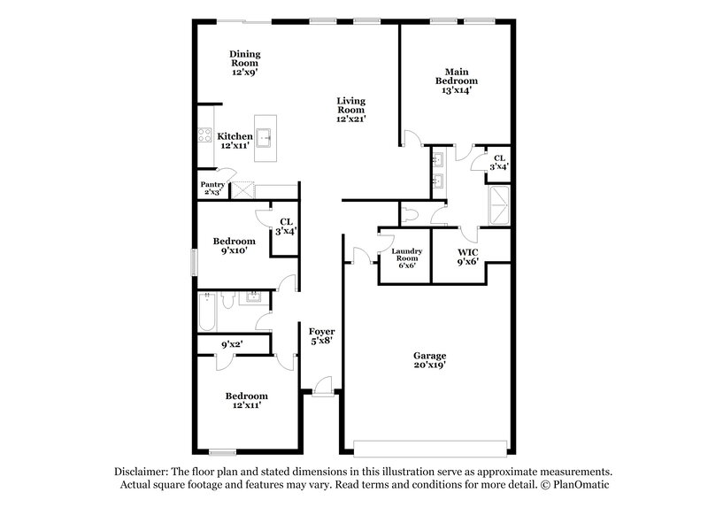 2,065/Mo, 701 Orange Rd Monroe, NC 28110 Floorplan View