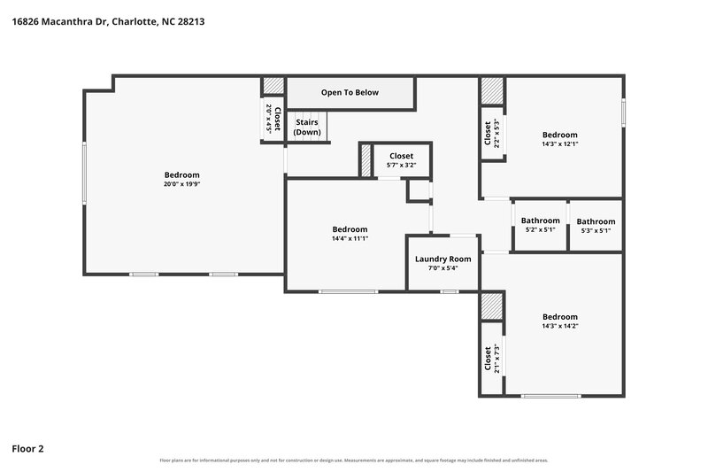 3,005/Mo, 16826 Macanthra Dr Charlotte, NC 28213 Floorplan View 2