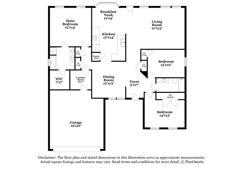3,260/Mo, 1001 Andrea Pl Indian Trail, NC 28079 Floorplan View