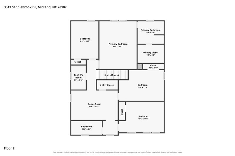 0/Mo, 3343 Saddlebrook Dr Midland, NC 28107 Floor Plan View 2