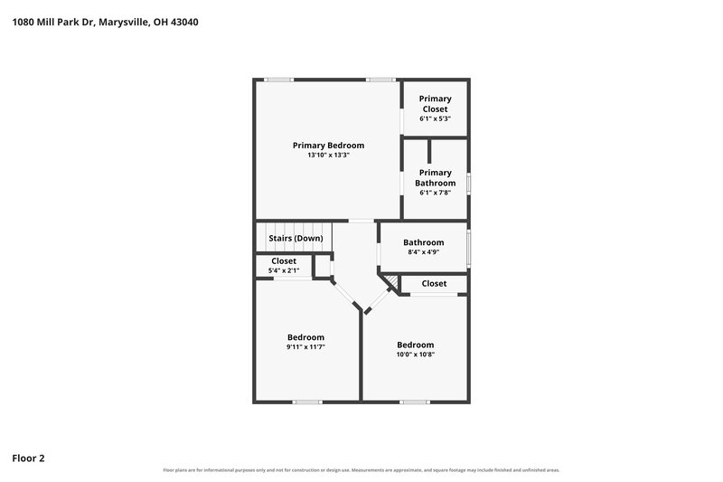 2,470/Mo, 1080 Mill Park Dr Marysville, OH 43040 Floor Plan View 2