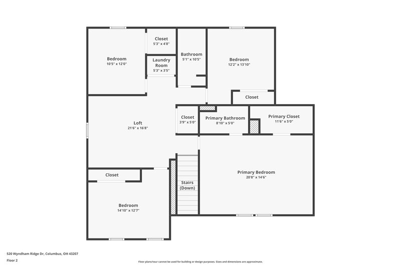 2,370/Mo, 520 Wyndham Ridge Dr Columbus, OH 43207 Floor Plan View 2