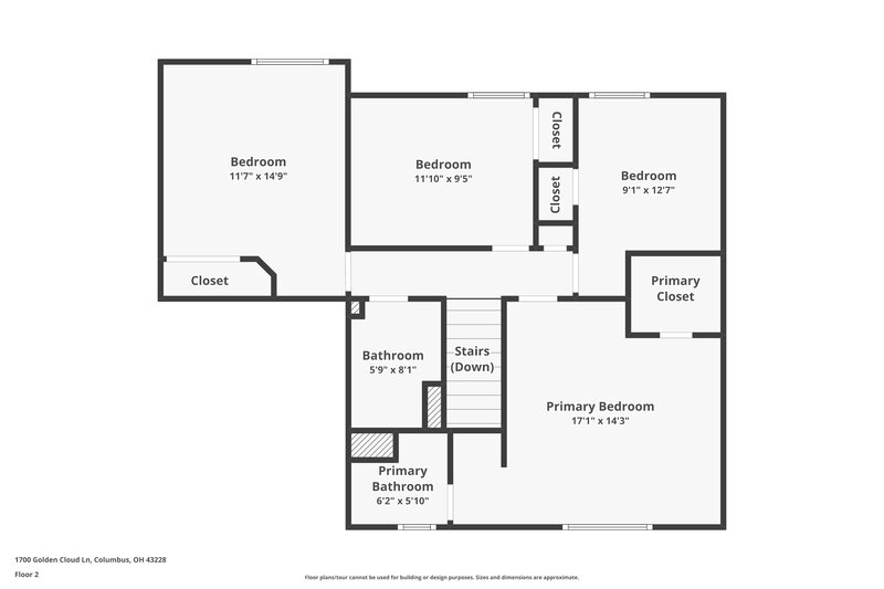 2,145/Mo, 1700 Golden Cloud Ln Columbus, OH 43228 Floor Plan View 3
