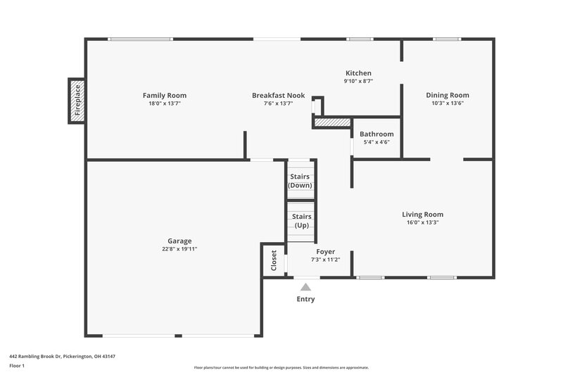 3,550/Mo, 442 Rambling Brook Dr Pickerington, OH 43147 Floor Plan View 2
