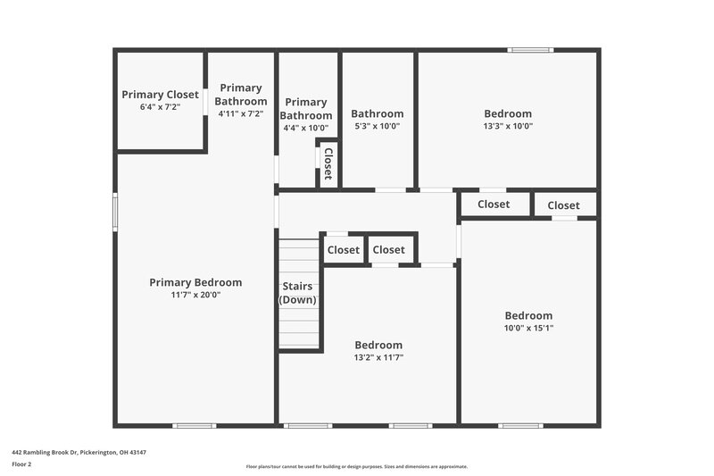 3,550/Mo, 442 Rambling Brook Dr Pickerington, OH 43147 Floor Plan View 3