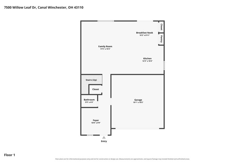 2,645/Mo, 7500 Willow Leaf Dr Canal Winchester, OH 43110 Floorplan View