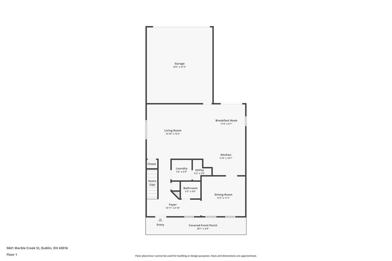 2,415/Mo, 5841 Marble Creek St Dublin, OH 43016 Floor Plan View