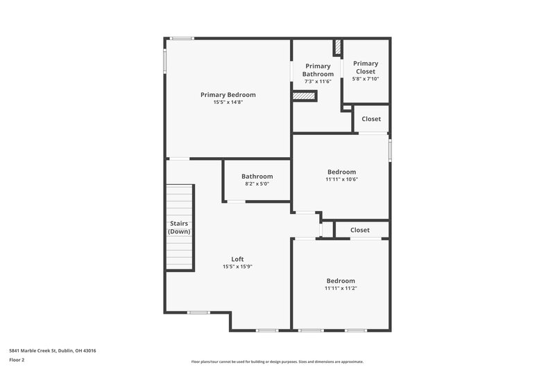 2,415/Mo, 5841 Marble Creek St Dublin, OH 43016 Floor Plan View 2