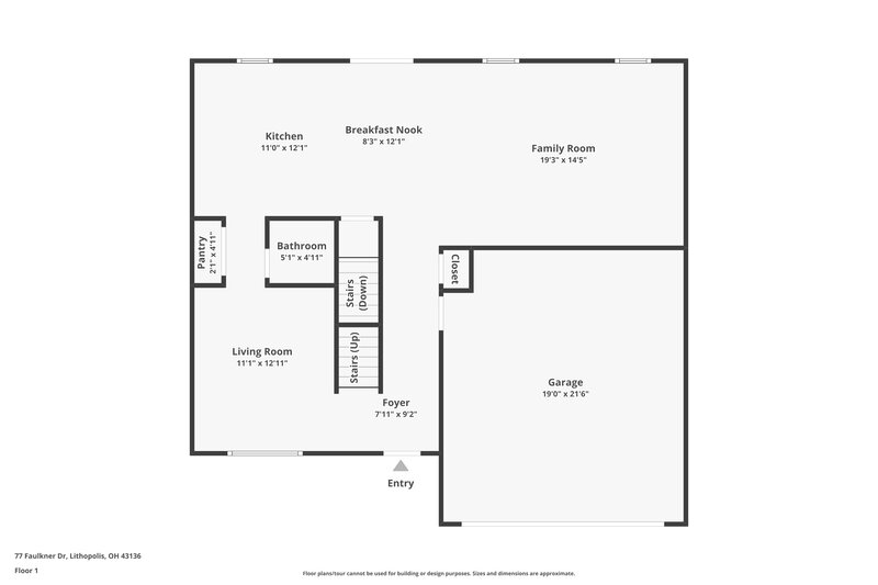 2,140/Mo, 77 Faulkner Dr Lithopolis, OH 43136 Floor Plan View 2