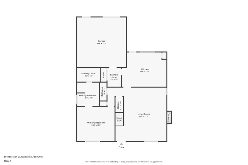 5,250/Mo, 6048 Shreven Dr Westerville, OH 43081 Floor Plan View