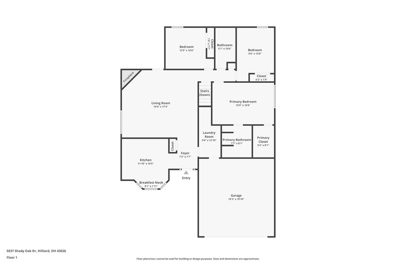 2,285/Mo, 5037 Shady Oak Dr Hilliard, OH 43026 Floorplan View